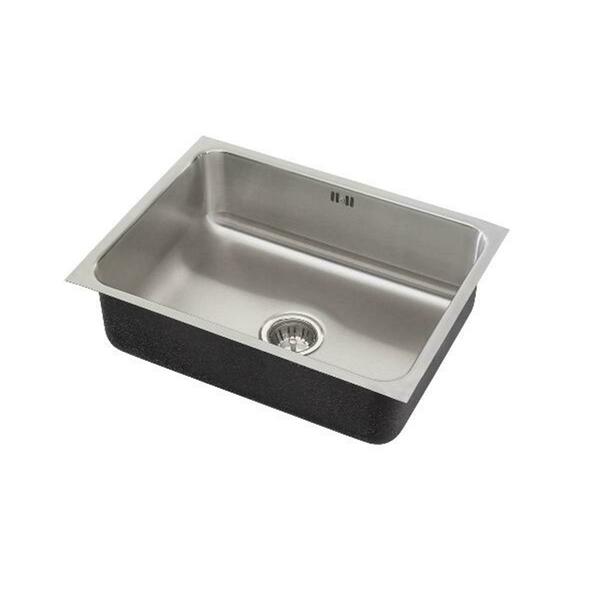 Just 18 Gauge T-304 Single Bowl Undermount Commercial Grade Sink With Integral Overflow USXF-1821-A-R